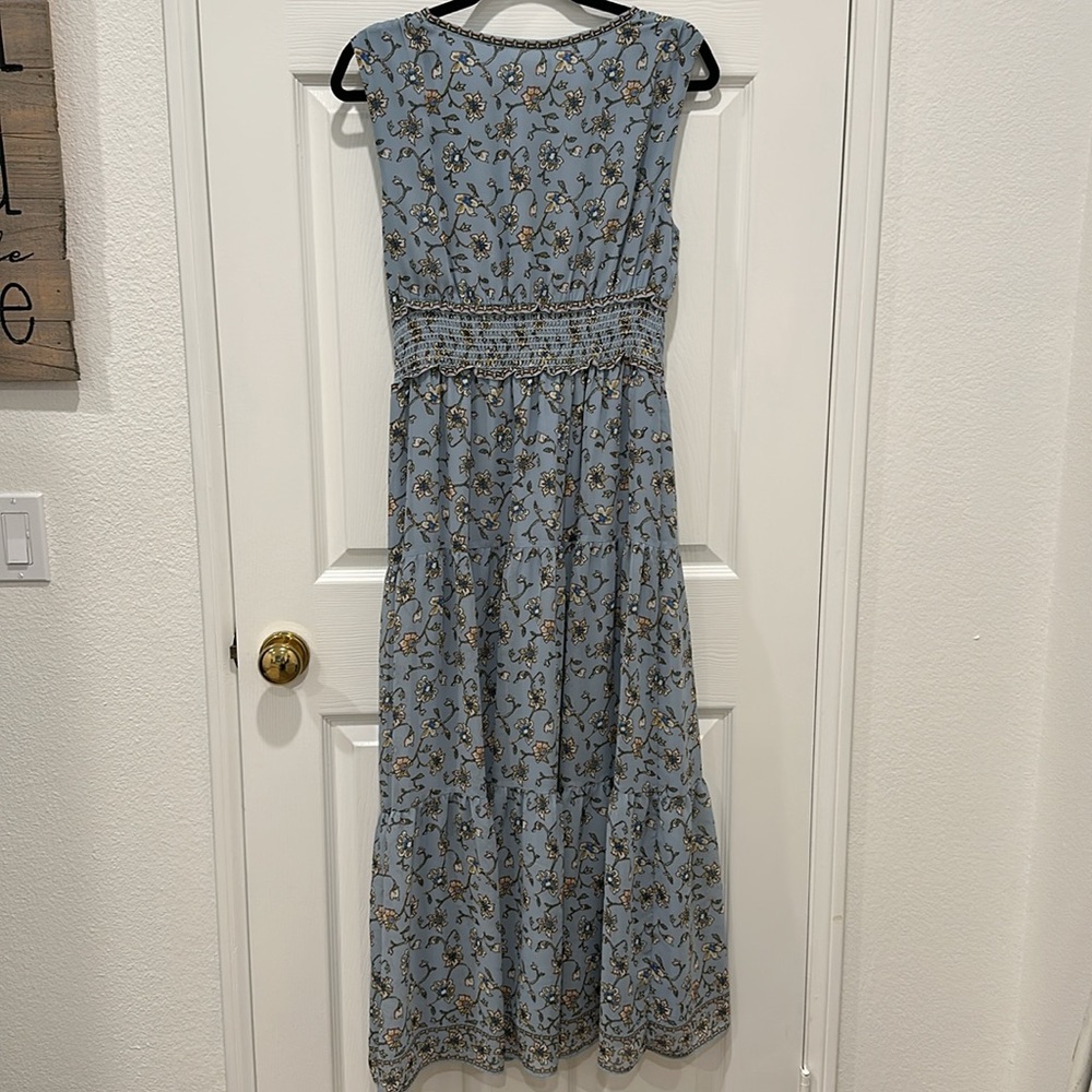 Max Studio Sleeveless Maxi Front Drape Floral Dress - Picture 8 of 11